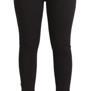 Dolce &amp; Gabbana Sleek Black Cotton Stretch Skinny Jeans