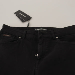 Dolce &amp; Gabbana Sleek Black Cotton Stretch Skinny Jeans