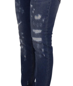 Dolce &amp; Gabbana Vaqueros elegantes de mezclilla ajustados con cintura baja