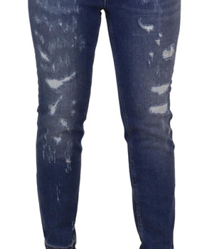 Dolce &amp; Gabbana Vaqueros elegantes de mezclilla ajustados con cintura baja