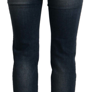 Dolce &amp; Gabbana High Waist Skinny Designer Jeans in Blue