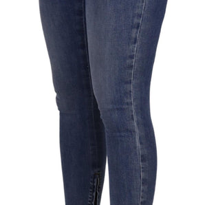 Dolce &amp; Gabbana Blue High Waist Stretchable Skinny Pants Jeans