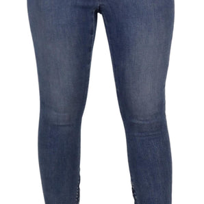 Dolce &amp; Gabbana Blue High Waist Stretchable Skinny Pants Jeans