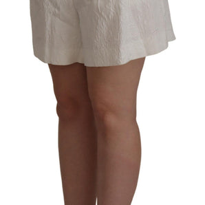 Dolce &amp; Gabbana Elegant High Waist White Culotte Shorts