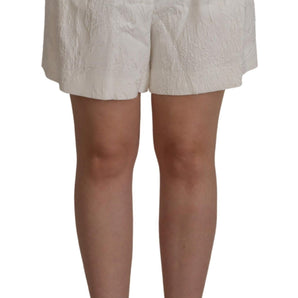 Dolce &amp; Gabbana Elegant High Waist White Culotte Shorts