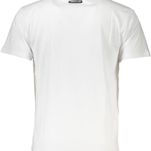 Cavalli Class White Cotton Men T-Shirt