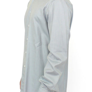 Ermanno Scervino Elegance Unleashed camisa informal gris con botones en la parte delantera