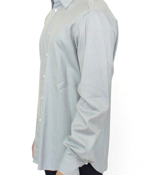 Ermanno Scervino Elegance Unleashed Gray Casual Button-Front Shirt Ermanno Scervino 