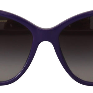 Dolce &amp; Gabbana Elegant Violet Round Sunglasses for Women