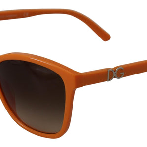 Dolce &amp; Gabbana Gafas de sol redondas naranjas Chic para mujer