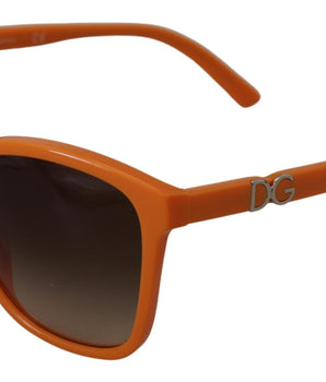 Dolce &amp; Gabbana Gafas de sol redondas naranjas Chic para mujer