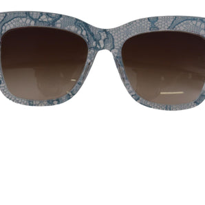 Dolce &amp; Gabbana Elegantes gafas de sol degradadas con adornos de encaje