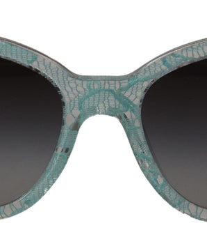 Dolce & Gabbana Blue Lace Acetate Crystal Round DG4190 Sunglasses