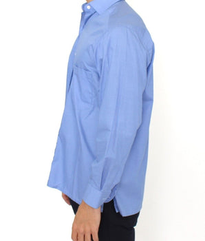 Ermanno Scervino Dapper Blue Cotton Dress Shirt for Men Ermanno Scervino 