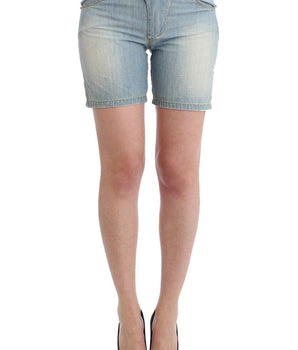 Ermanno Scervino Beachwear Blue Denim City Casual Dress Shorts Ermanno Scervino 