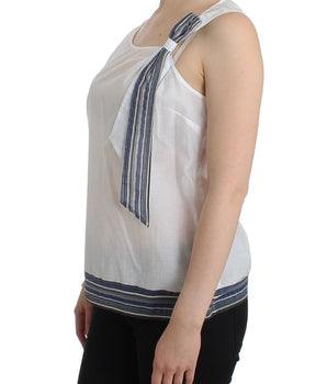 Ermanno Scervino Elegant Cotton-Blend Bow Top Ermanno Scervino 