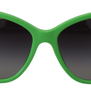 Dolce &amp; Gabbana Gafas de sol redondas de acetato verde Chic