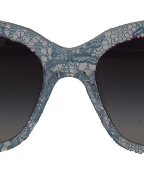 Dolce &amp; Gabbana Elegantes gafas de sol de mujer con encaje siciliano