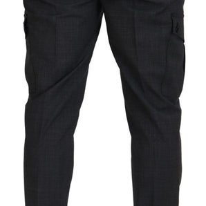 Dolce &amp; Gabbana Elegantes pantalones cargo ajustados a cuadros