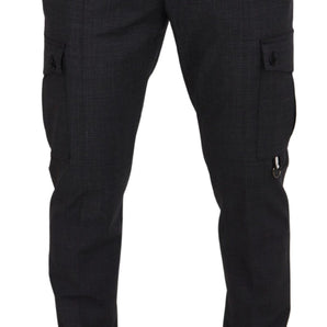 Dolce &amp; Gabbana Elegantes pantalones cargo ajustados a cuadros