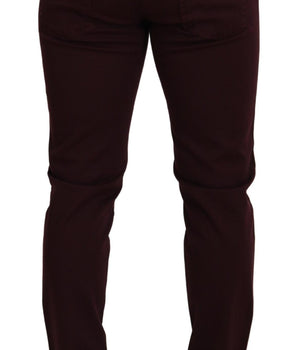 Dolce & Gabbana Bordeaux Cotton Stretch GOLD Denim Jeans