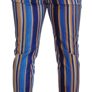 Dolce &amp; Gabbana Sleek Striped Slim Fit Chinos