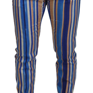 Dolce & Gabbana Sleek Striped Slim Fit Chinos