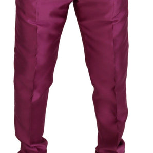 Dolce & Gabbana Elegant Slim Fit Formal Dress Pants in Pink