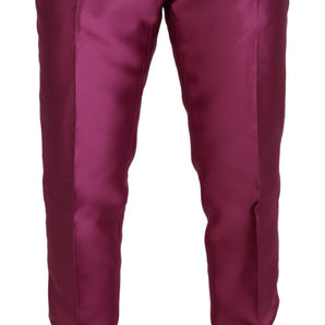 Dolce &amp; Gabbana Pantalones de vestir formales elegantes de corte slim en rosa