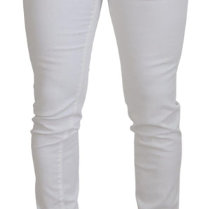 Dolce & Gabbana Elegant Slim Fit White Skinny Jeans