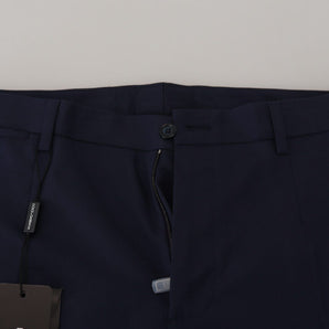 Dolce &amp; Gabbana Elegant Slim Fit Blue Dress Pants