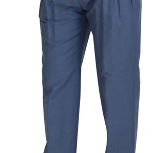 Dolce &amp; Gabbana Elegant Regular Fit Dress Pants in Blue