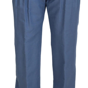 Dolce &amp; Gabbana Elegant Regular Fit Dress Pants in Blue