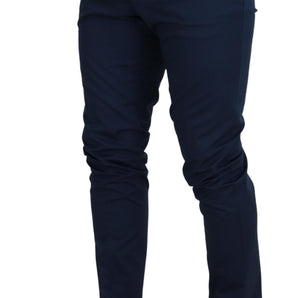 Dolce &amp; Gabbana Elegant Slim Fit Chinos in Blue