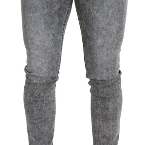 Dolce &amp; Gabbana Chic Slim Fit Gray Denim