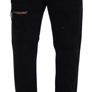 Dolce &amp; Gabbana Elegant Black Loose Fit Italian Jeans