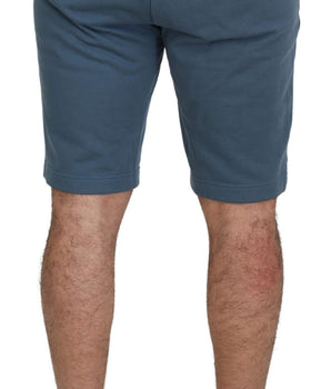 Dolce & Gabbana Blue Cotton Bermuda Casual Mens Shorts