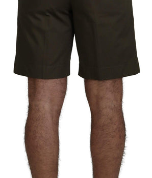 Dolce & Gabbana Green Chinos Cotton Casual Shorts