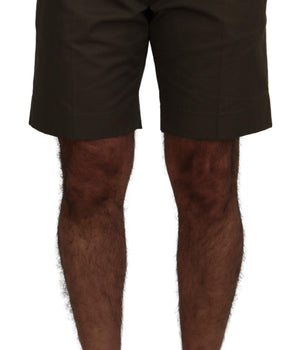 Dolce & Gabbana Green Chinos Cotton Casual Shorts