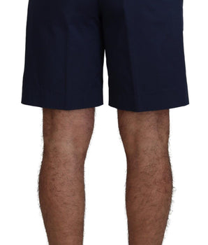 Dolce & Gabbana Blue Chinos Cotton Stretch Casual Shorts
