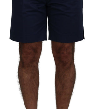 Dolce & Gabbana Blue Chinos Cotton Stretch Casual Shorts