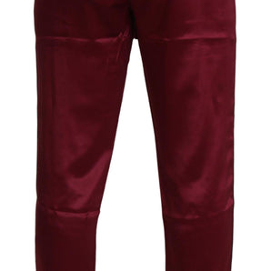 Dolce &amp; Gabbana Silk Lounge Pants in Bordeaux