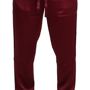 Dolce &amp; Gabbana Silk Lounge Pants in Bordeaux