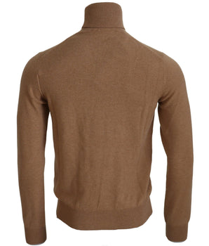 Dolce & Gabbana Beige Cashmere Turtleneck Pullover Sweater