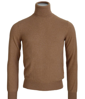 Dolce & Gabbana Beige Cashmere Turtleneck Pullover Sweater