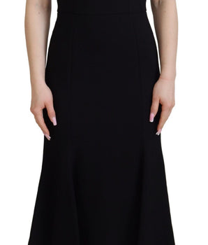 Dolce &amp; Gabbana Elegant Fit and Flare Black Sheath Dress