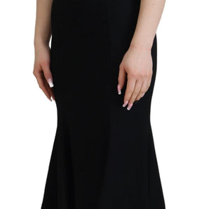 Dolce & Gabbana Elegant Fit and Flare Black Sheath Dress