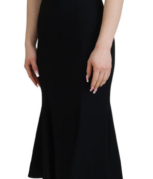 Dolce &amp; Gabbana Elegant Fit and Flare Black Sheath Dress