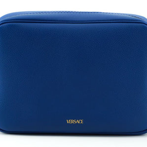 Versace Elegante bolso para cámara en piel de becerro azul