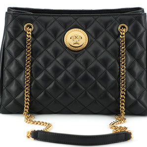 Versace Bolso Tote Elegante De Piel De Napa Acolchada